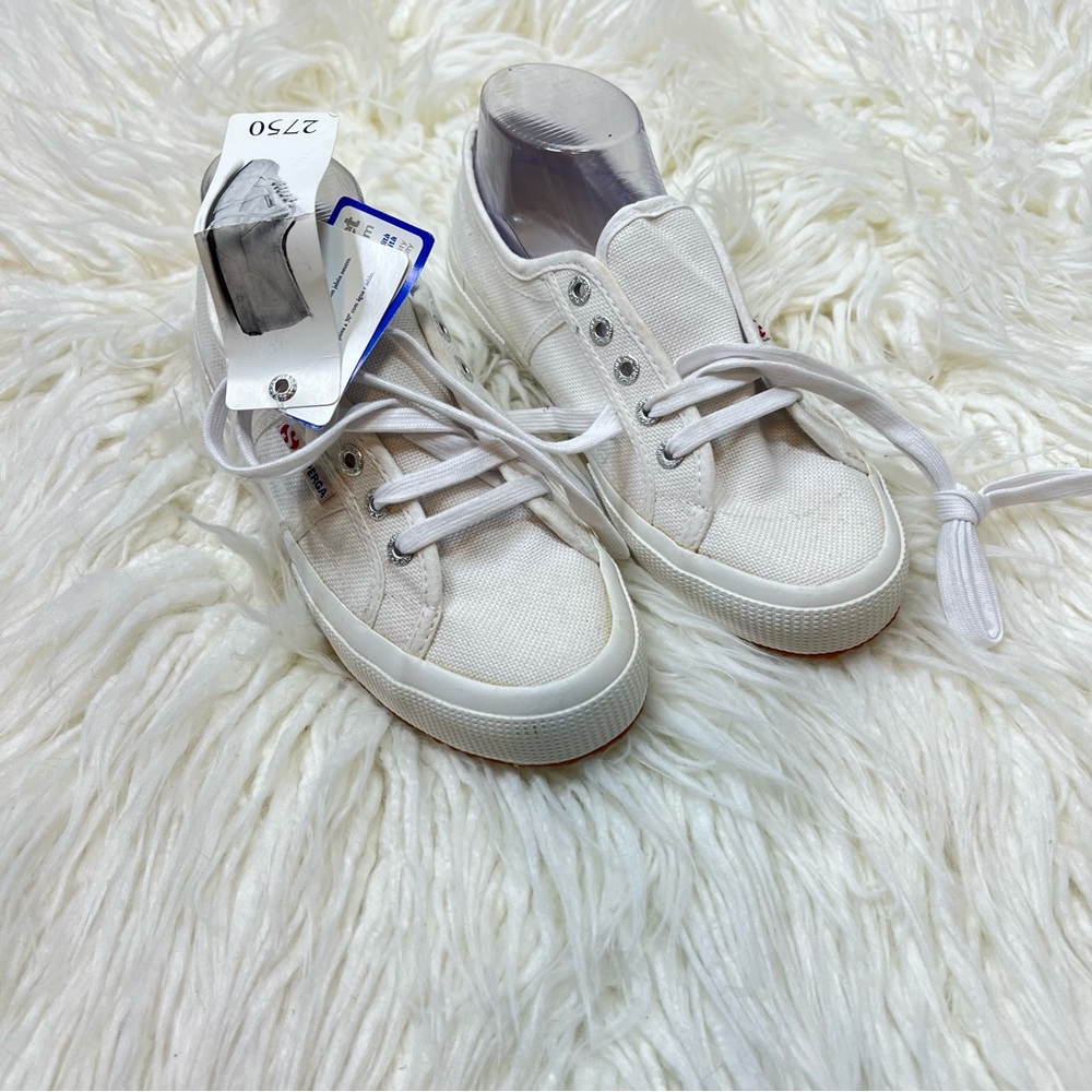 Superga Womens Low Top Sneakers Shoes 2750 Cotu Classic Lace Up White Size 7.5